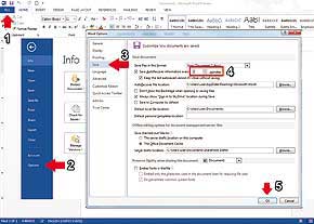 ذخیره‌سازی خودکار در آفیس