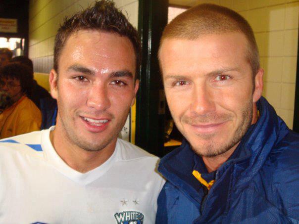 عکس یادگاری هافبک استقلال با دیوید بکهام