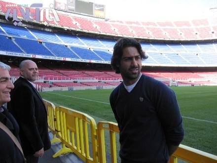 مجیدی در تمرینات بارسلونا