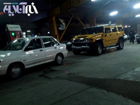 هامر آمریکایی در پمپ گاز تهران!/عکس