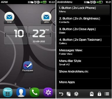 نرم افزار تبدیل منوی هوم اسکرین سیمبیان به آندروید
