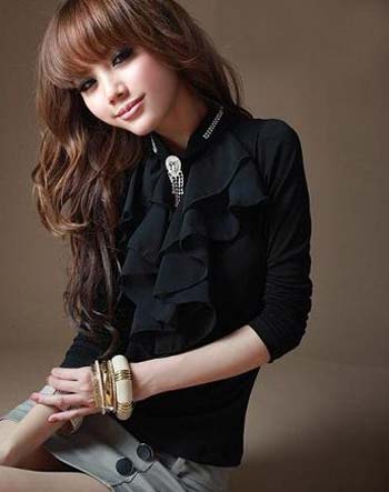 بلوز دخترانه یقه حلزونی 2012